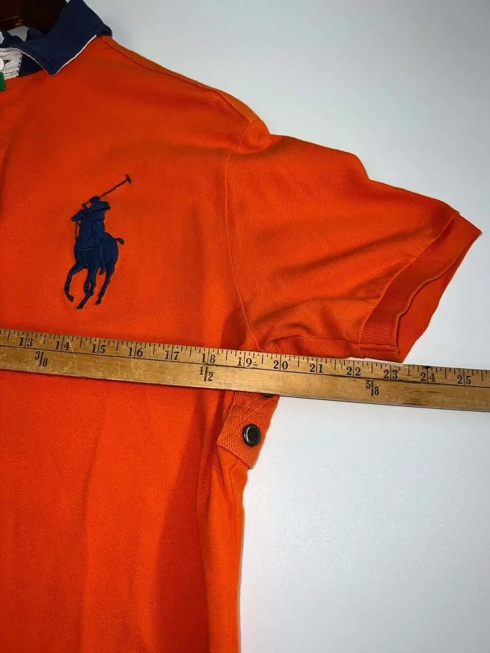 Polo Ralph Lauren Big Pony Orange Rugby Polo Shirt Medium 0211